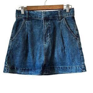 We The Free Skirts We The Free Pleated Denim Jean Mini Skirt size 26